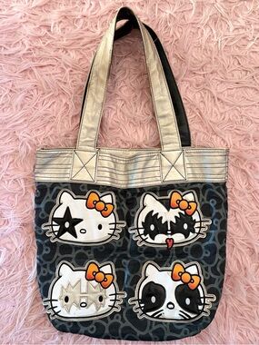 Hello Kitty x KISS Tote Bag in Black and Silver